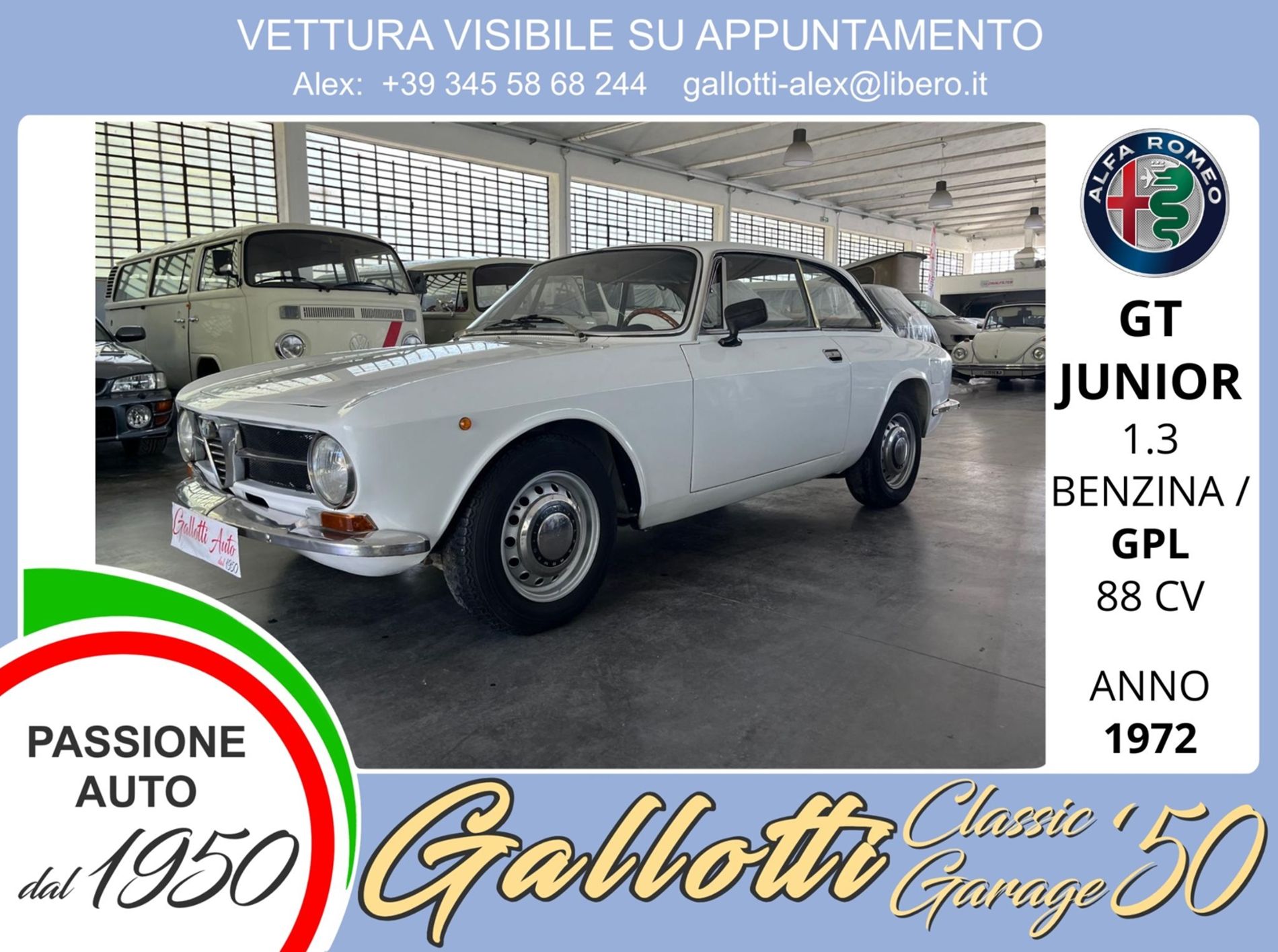 ALFA ROMEO GT JUNIOR 1.3 benzina/gpl 88cv - Gallotti Auto